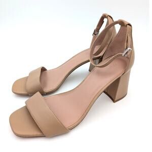 Nordstrom Naiomi Ankle Strap Heel Sandal Women's Tan Light Size US10M